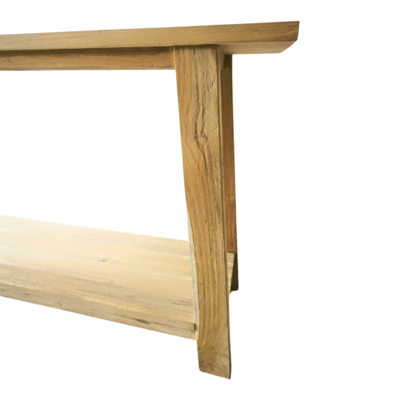 Κονσόλα Decoza pakoworld teak ξύλο σε φυσική απόχρωση 200x40x80εκ - Hippiehome.gr
