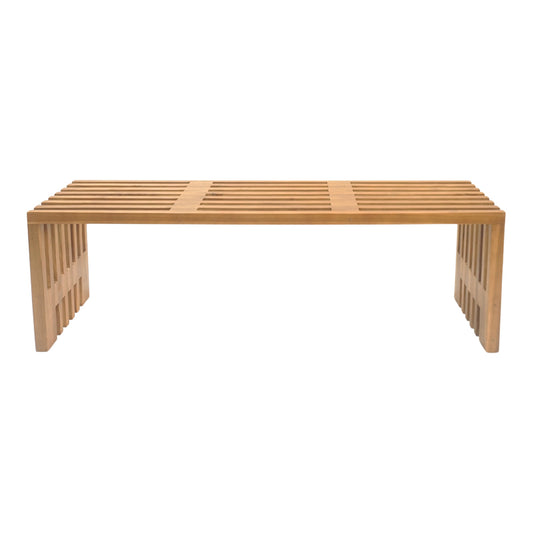 Παγκάκι Zen pakoworld teak ξύλο σε φυσική απόχρωση 140x35x48εκ - Hippiehome.gr