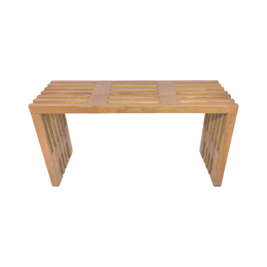 Παγκάκι Zen pakoworld teak ξύλο σε φυσική απόχρωση 90x30x48εκ - Hippiehome.gr