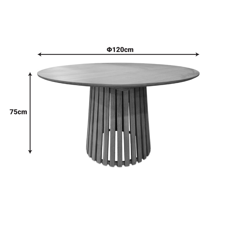 Τραπέζι Kenda Ι pakoworld mindi ξύλο σε φυσική απόχρωση Φ120x75εκ - Hippiehome.gr