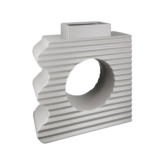 Βάζο "Boca" Κεραμικό Γκρι PU 23x8x24.5cm - Hippiehome.gr