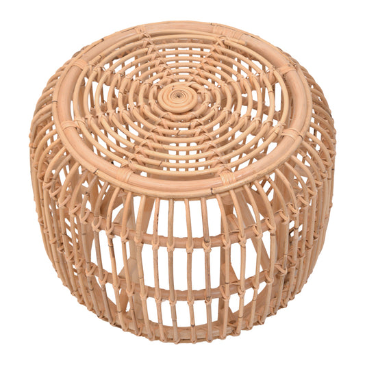Σκαμπό Rajesty pakoworld rattan σε φυσική απόχρωση Φ60x46εκ - Hippiehome.gr