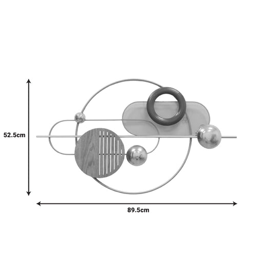 Διακοσμητικό τοίχου Lupus Inart μέταλλο σε χρυσή-κεφέ απόχρωση 89.5x52.5x6εκ - Hippiehome.gr