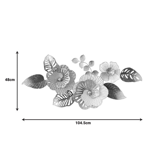 Διακοσμητικό τοίχου Nelie Inart μέταλλο σε χρυσή-λευκή απόχρωση 104.5x48x7εκ - Hippiehome.gr