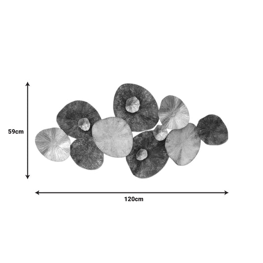 Διακοσμητικό τοίχου Salie Inart μέταλλο σε χρυσή-ροζ-κόκκινη απόχρωση 120x59x7εκ - Hippiehome.gr