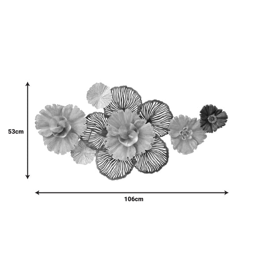 Διακοσμητικό τοίχου Jemiole Inart μέταλλο σε χρυσή-γκρι απόχρωση 106x53x9.5εκ - Hippiehome.gr