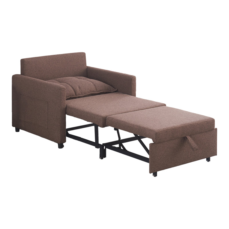 Πολυθρόνα-κρεβάτι Barzene pakoworld καφέ ύφασμα 96x83x75εκ - Hippiehome.gr