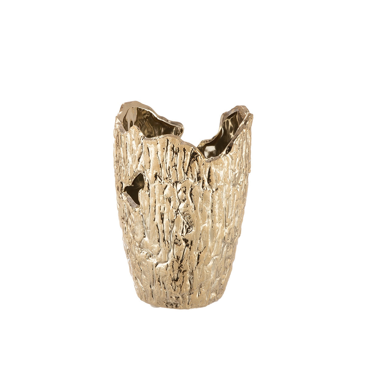 Βάζο Conical "Crepa" Κεραμικό Χρυσό PU 4 H. 185 cm D. 13 cm - Hippiehome.gr