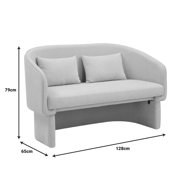 Καναπές διθέσιος Playmob pakoworld ύφασμα σε κεραμιδί απόχρωση 128x65x79εκ - Hippiehome.gr