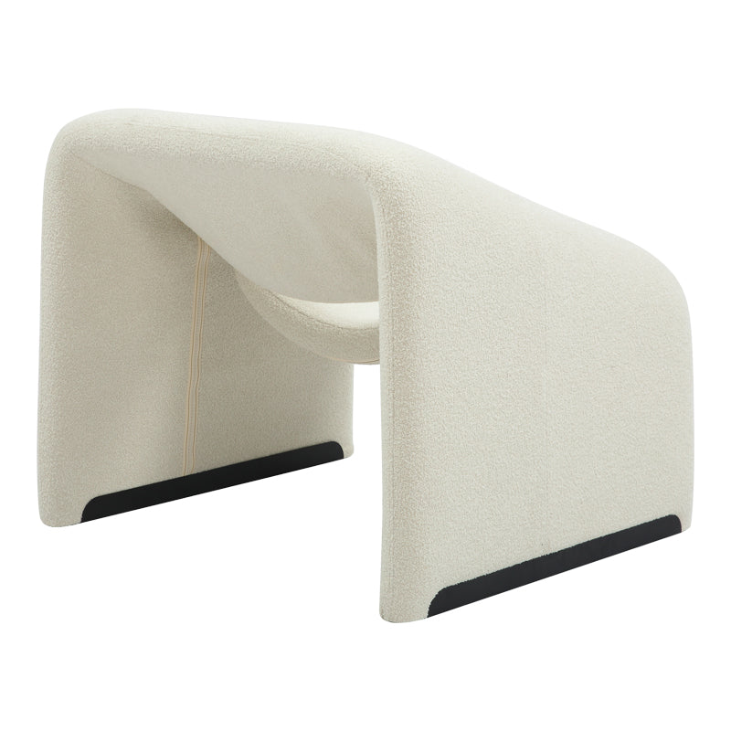 Πολυθρόνα Clous pakoworld μπουκλέ ύφασμα σε εκρού απόχρωση 86x77x73.5εκ - Hippiehome.gr