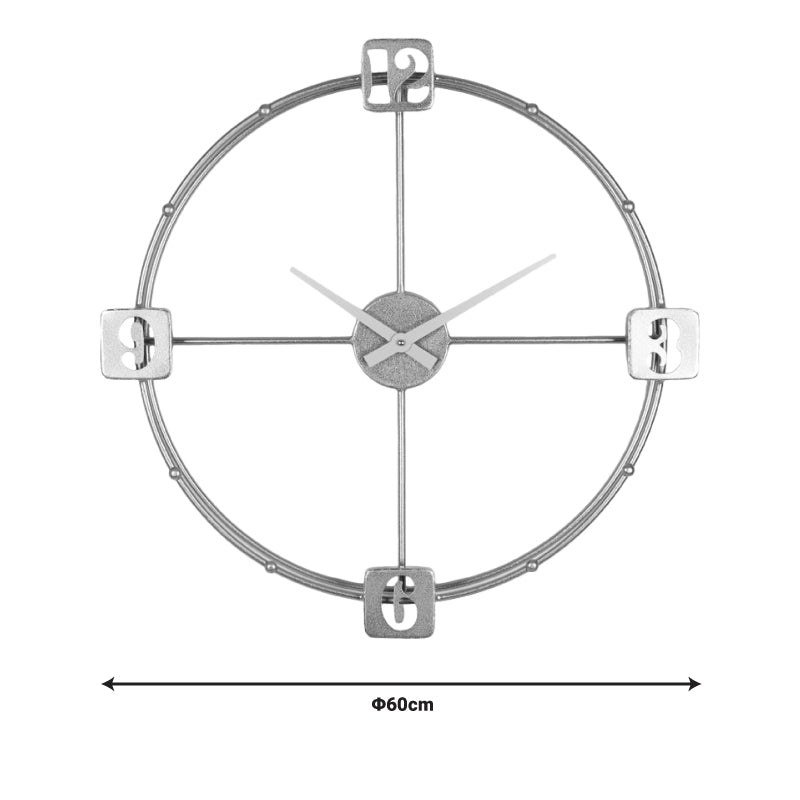 Ρολόι τοίχου Hunga Inart μέταλλο σε χρυσή απόχρωση 60x7.5x60εκ - Hippiehome.gr