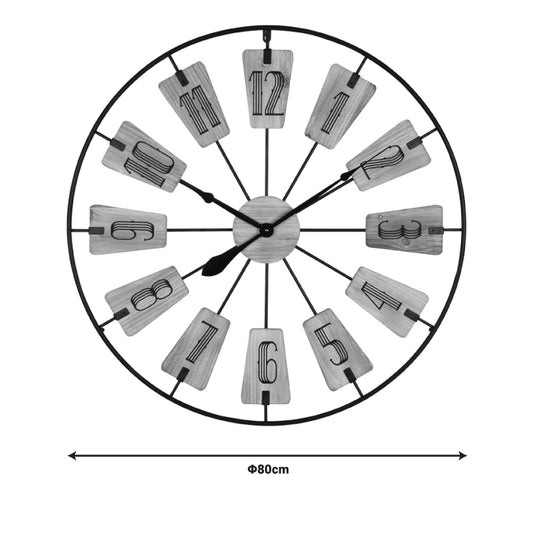 Ρολόι τοίχου Fepo Inart μέταλλο σε μαύρη απόχρωση 80x3x80εκ - Hippiehome.gr