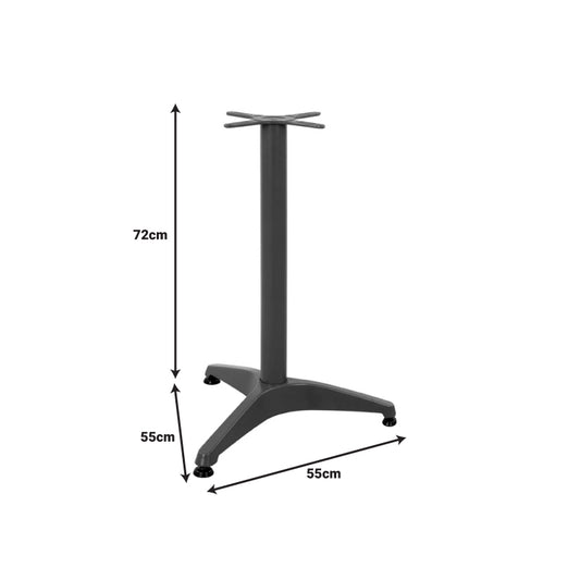 Βάση τραπεζιού Oiseau pakoworld μεταλλική σε μαύρη απόχρωση 45x45x72εκ - Hippiehome.gr
