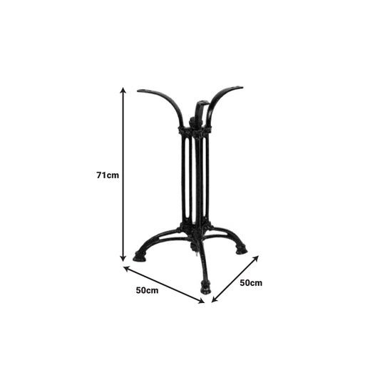 Βάση τραπεζιού Outil pakoworld μεταλλική σε μαύρη απόχρωση 50x50x71εκ - Hippiehome.gr