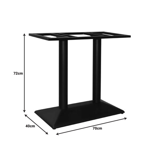 Βάση τραπεζιού Soutenir pakoworld μεταλλική σε μαύρη απόχρωση 80x40x72εκ - Hippiehome.gr