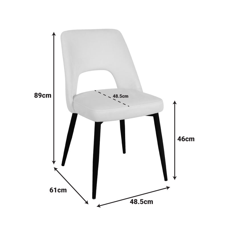 Καρέκλα Murde pakoworld σάπιο μήλο βελούδο και μεταλλικά πόδια σε φυσική απόχρωση 48.5x61x89εκ - Hippiehome.gr