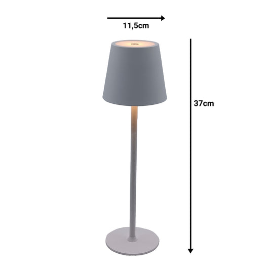 Επιτραπέζιο φωτιστικό αφής LED Brave Ι pakoworld επαναφορτιζόμενο σε λευκή απόχρωση Φ11.5x37εκ - Hippiehome.gr