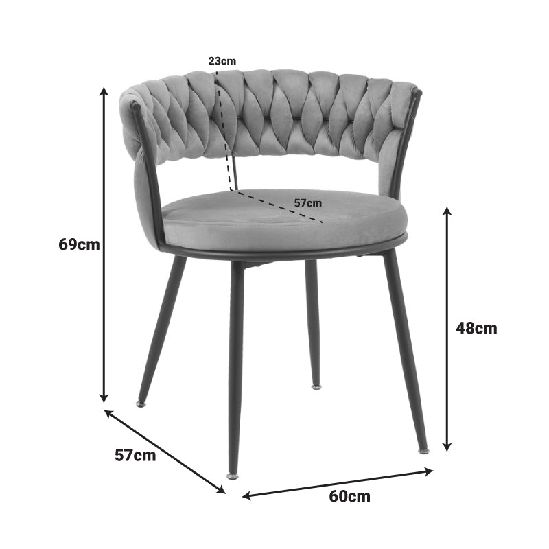 Πολυθρόνα Alkia pakoworld σε κίτρινο βελούδο με μαύρο πόδι μέταλλο 60x57x68εκ - Hippiehome.gr