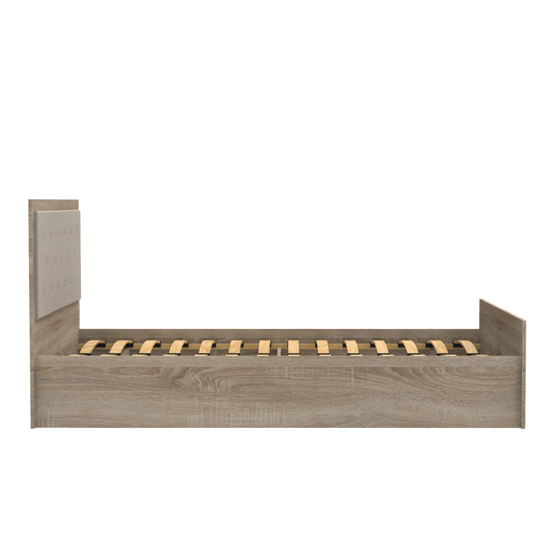 Κρεβάτι διπλό Vita Plus pakoworld σε sonoma απόχρωση 160x200εκ - Hippiehome.gr