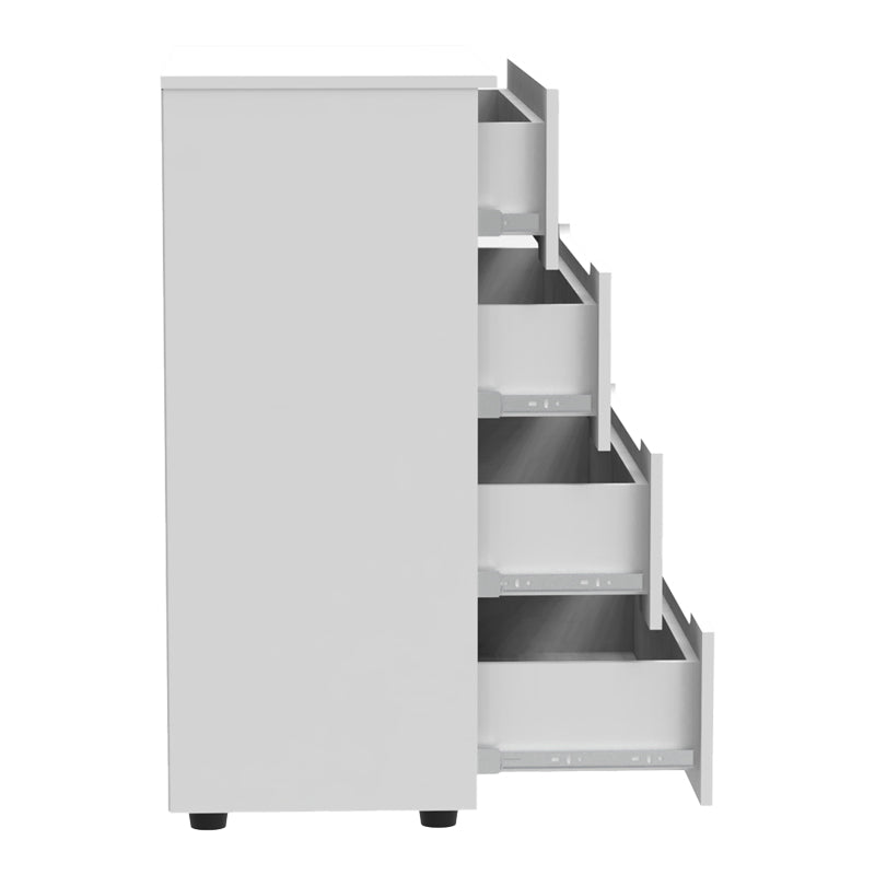 Συρταριέρα Afina pakoworld mdf σε λευκή glossy απόχρωση 90x44x101εκ - Hippiehome.gr