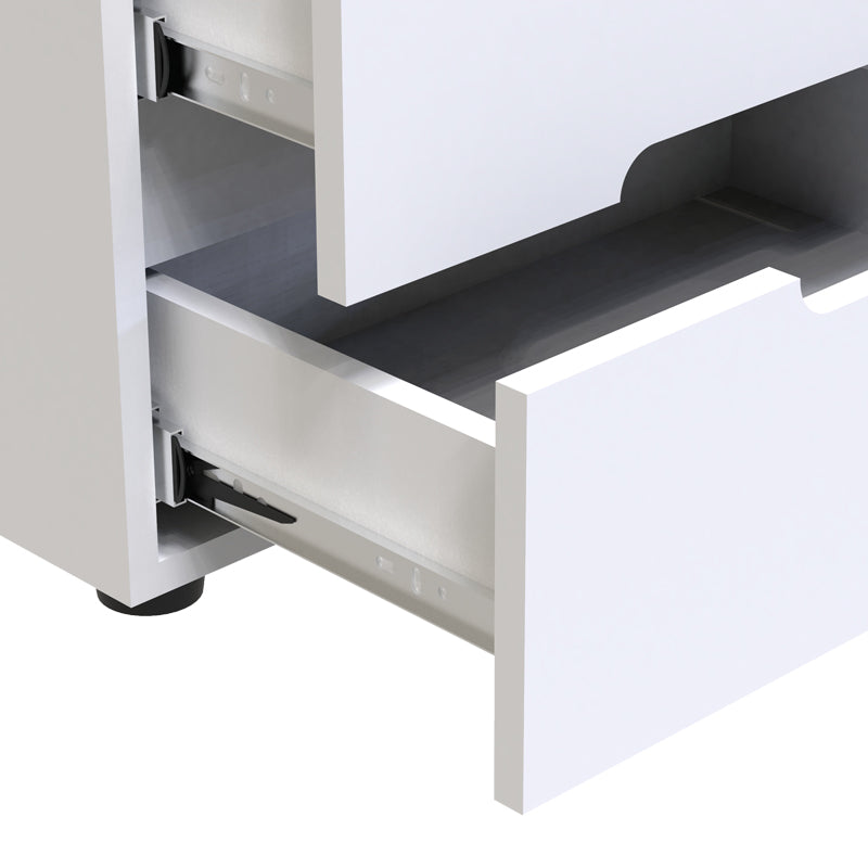 Κομοδίνο Afina pakoworld mdf σε λευκή glossy απόχρωση 50x35x41εκ - Hippiehome.gr