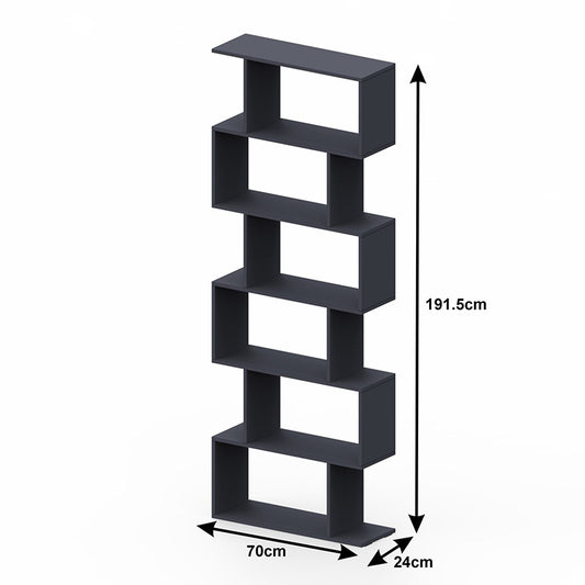 Βιβλιοθήκη Sezen pakoworld σε λευκή απόχρωση 70x24x191.5εκ - Hippiehome.gr