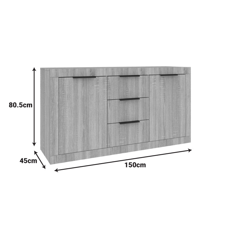 Μπουφές Doha pakoworld σε wenge απόχρωση 150x45x80.5εκ - Hippiehome.gr