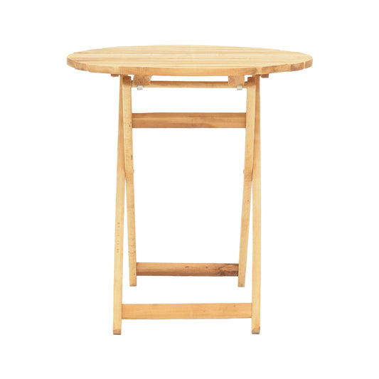 Τραπέζι Letna pakoworld πτυσσόμενο μασίφ ξύλο οξιάς σε φυσική απόχρωση Φ60x74.5εκ - Hippiehome.gr