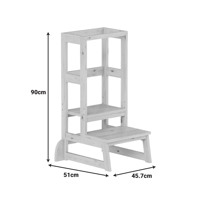 Παιδικός πύργος εκμάθησης Chiquel pakoworld τ. Montessori ξύλο σε φυσική απόχρωση 45.7x51x90εκ - Hippiehome.gr