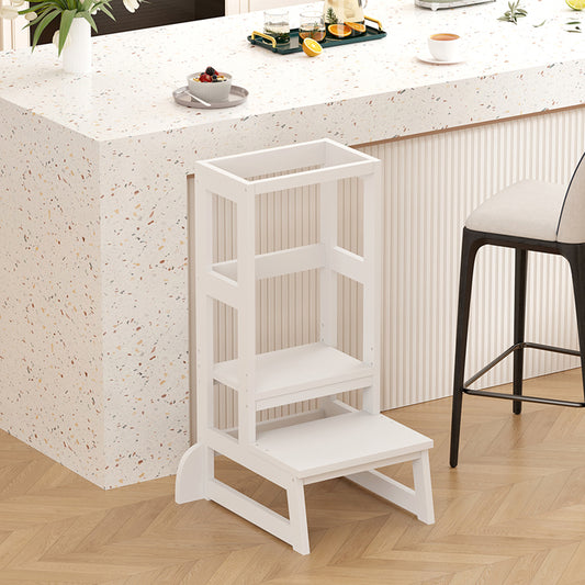 Παιδικός πύργος εκμάθησης Chiquel pakoworld τ. Montessori ξύλο σε λευκή απόχρωση 45.7x51x90εκ - Hippiehome.gr