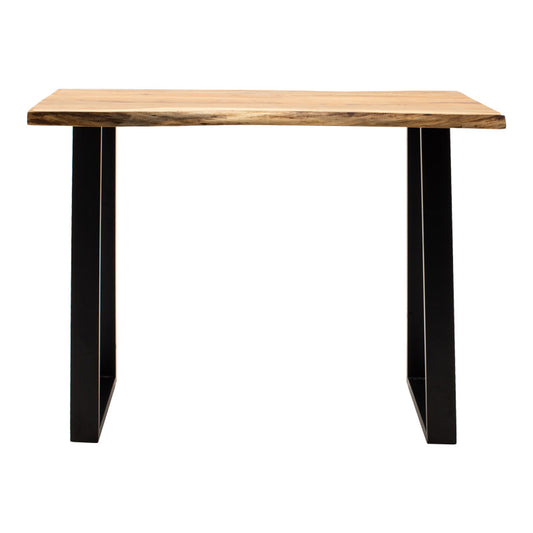 Τραπέζι μπαρ Miles pakoworld μασίφ ξύλο ακακίας 3.7-4εκ σε φυσική απόχρωση με μαύρα μεταλλικά πόδια 120x53x97εκ - Hippiehome.gr