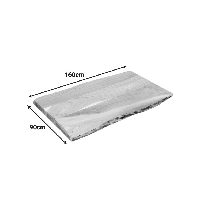 Επιφάνεια τραπεζιού Pozier pakoworld μασίφ ξύλο ακακίας σε φυσική απόχρωση 160x90x4εκ - Hippiehome.gr