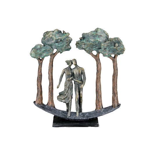Γλυπτό "Under Trees" Couple Motif Πολυρεζίνη Μπρούντζινο PU 29x7x30cm - Hippiehome.gr
