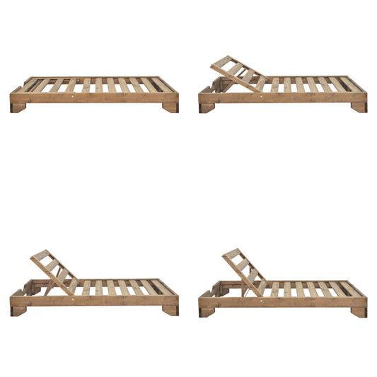 Ξαπλώστρα Fendy pakoworld ξύλο ελάτου σε καρυδί απόχρωση 71.5x200x24εκ - Hippiehome.gr