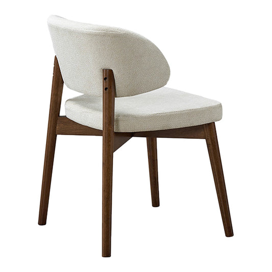 Καρέκλα Siena pakoworld rubberwood σε καρυδί-εκρού απόχρωση 48x50x81εκ - Hippiehome.gr