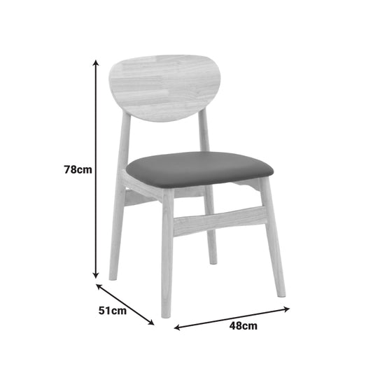 Καρέκλα Cardith pakoworld rubberwood-plywood σε φυσική απόχρωση-pu μπεζ 48x51x78εκ - Hippiehome.gr