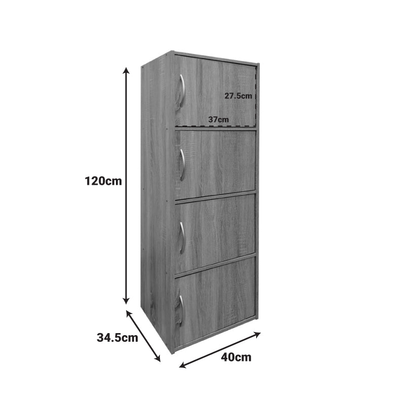 Ντουλάπι-στήλη Soline pakoworld σε sonoma απόχρωση 40x34.5x120εκ - Hippiehome.gr