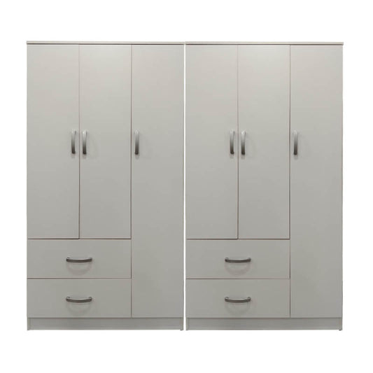 Ντουλάπα εξάφυλλη Lego pakoworld λευκή 180x42x180εκ - Hippiehome.gr