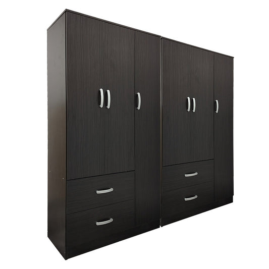 Ντουλάπα εξάφυλλη Lego pakoworld wenge 180x42x180εκ - Hippiehome.gr