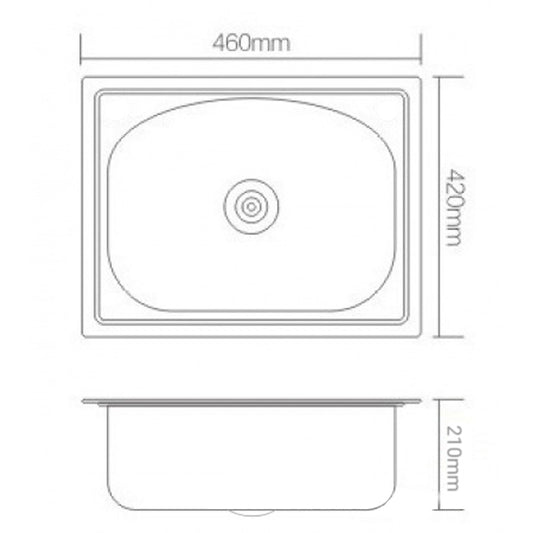 Νεροχύτης Undir ανοξείδωτος 46x42εκ - Hippiehome.gr