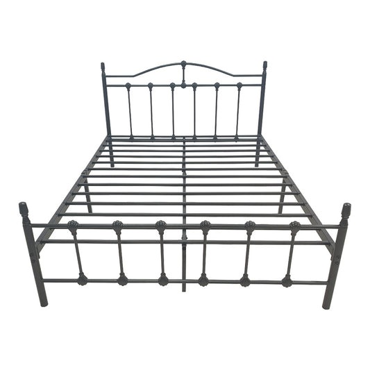 Κρεβάτι Wotso pakoworld μεταλλικό σε μαύρη απόχρωση 150x200εκ - Hippiehome.gr