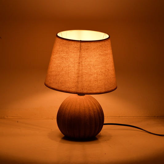 Επιτραπέζιο φωτιστικό Melanie Inart Ε14 κεραμικό σε γκρι antique- μπεζ απόχρωση Φ22x30εκ - Hippiehome.gr