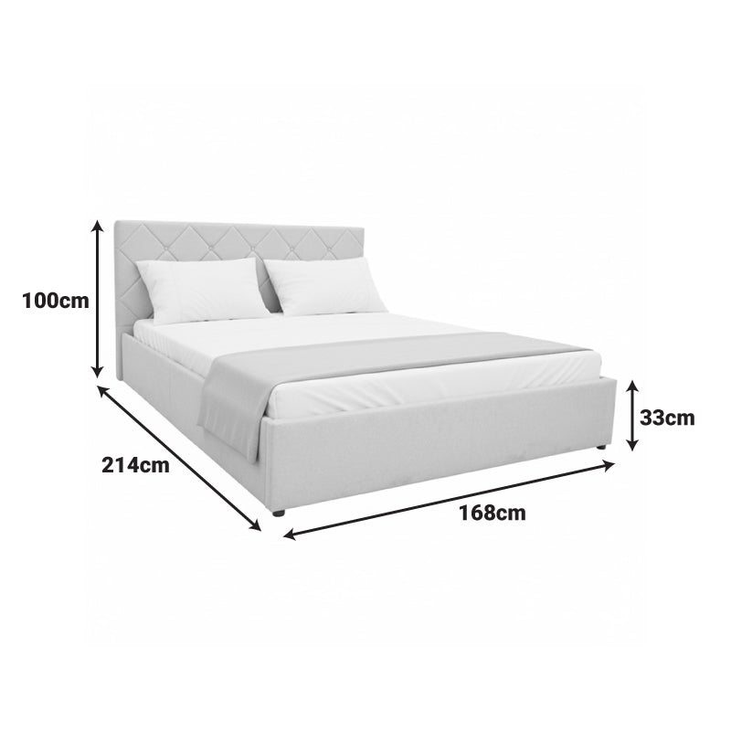Κρεβάτι Dreamie pakoworld με αποθηκευτικό χώρο ύφασμα μπεζ 160x200εκ - Hippiehome.gr