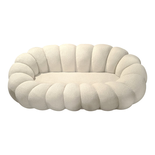 Καναπές Embrace pakoworld μπουκλέ ύφασμα σε μπεζ απόχρωση 180x105x65εκ - Hippiehome.gr