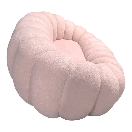 Καναπές Embrace pakoworld μπουκλέ ύφασμα σε ροζ απόχρωση 180x105x65εκ - Hippiehome.gr