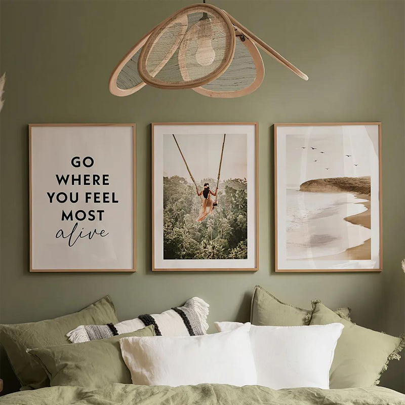 Πίνακας Oralis pakoworld τρίπτυχος με ψηφιακή εκτύπωση και πλαίσιο 33x1.5x48εκ - Hippiehome.gr