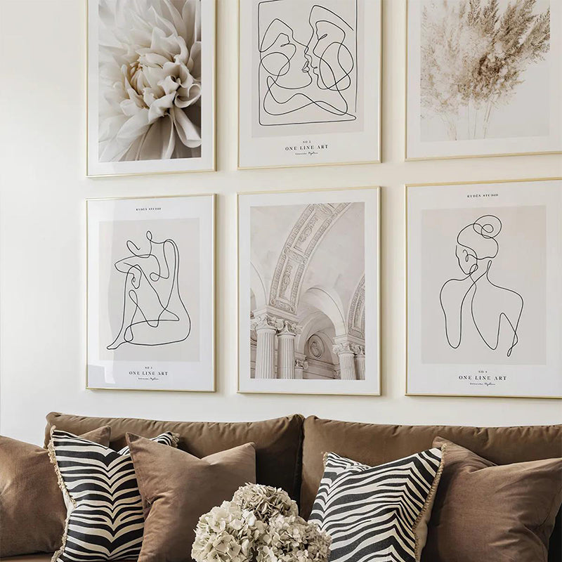 Πίνακας Greda pakoworld εξάπτυχος με ψηφιακή εκτύπωση και πλαίσιο 33x1.5x48εκ - Hippiehome.gr