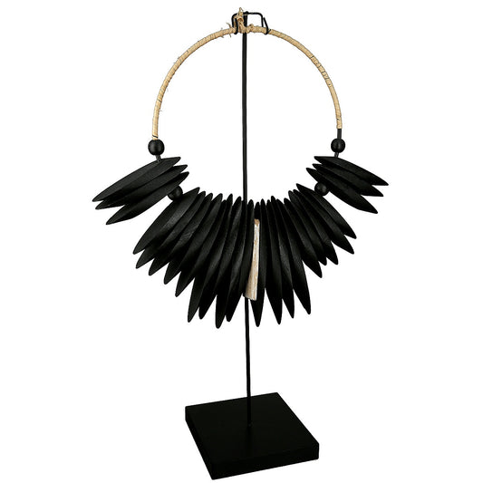 Διακοσμητικό ArteLibre Κολλιέ Με Χάντρες Ξύλο 25x10x46cm Σε 2 Χρώματα - Hippiehome.gr