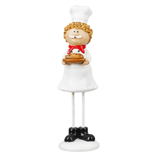 Φιγούρα Cook "Star Chef" Πολυρεζίνη Λευκό PU Pcs. Assorted 6x5x20cm - Hippiehome.gr