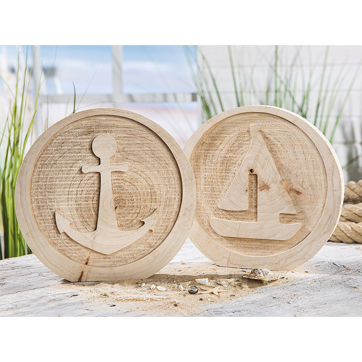 Διακοσμητικό ArteLibre Πλοίο Φυσικό Ξύλο 26x3x25cm Σε 2 Σχέδια - Hippiehome.gr